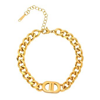 Gold chain bracelet with symbol 87325